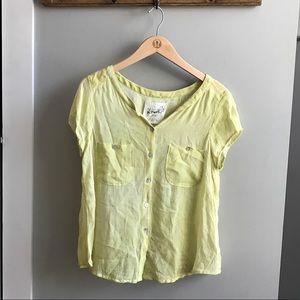 FREE PEOPLE yellow shirt